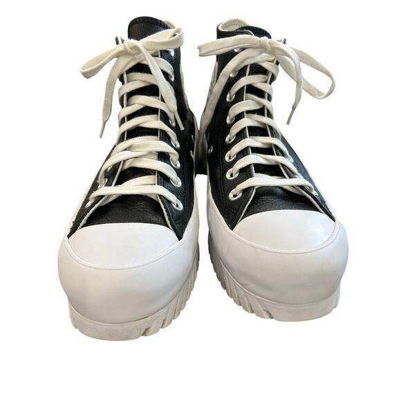 CONVERSE CTA Lugged 2.0 Black Leather Boots Sneakers Men’s 8 Women’s 10 - Picture 3 of 8